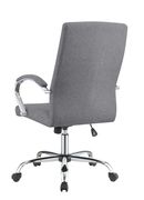 Office chair in gray linen-like fabric additional photo 2 of 6