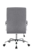 Office chair in gray linen-like fabric additional photo 4 of 6
