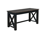 Rustic farmhouse style solid wood writing desk by Coaster additional picture 3