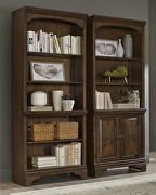 Bookcase w/ cabinet finished in a burnished oak by Coaster additional picture 8