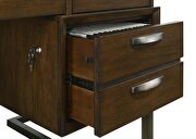 6-drawer executive desk dark walnut and gunmetal by Coaster additional picture 10
