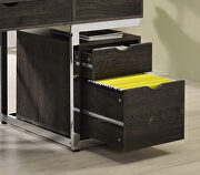 Wood grain in a dark oak finish writing desk by Coaster additional picture 7