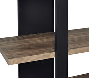 Black and aged walnut wood finish bookcase by Coaster additional picture 2
