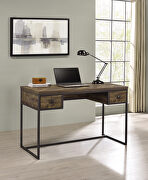 Sophisticated rustic oak finish writing desk additional photo 4 of 6