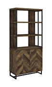 Sophisticated rustic oak finish bookcase by Coaster additional picture 2