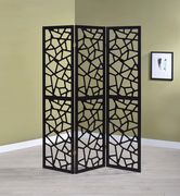 Transitional black three-panel screen by Coaster additional picture 3