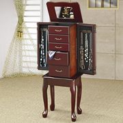 Traditional merlot jewelry armoire by Coaster additional picture 2