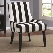 Black/white stripe design accent chair by Coaster additional picture 2