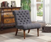 Charcoal gray woven fabric accent chair by Coaster additional picture 2