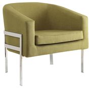 Contemporary green fabric chair w/ metal legs by Coaster additional picture 2