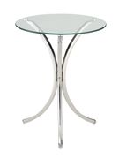 Chrome base / glass top side / accent table by Coaster additional picture 2