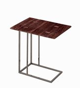 Contemporary chocolate chrome and chestnut snack table by Coaster additional picture 3
