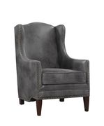 Traditional grey and cappuccino accent chair by Coaster additional picture 4
