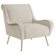 Upholstered saddle arms accent chair stone and gold by Coaster additional picture 11