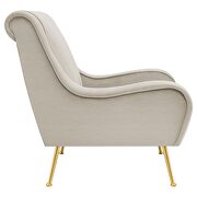 Upholstered saddle arms accent chair stone and gold by Coaster additional picture 4