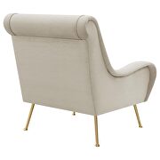 Upholstered saddle arms accent chair stone and gold by Coaster additional picture 5