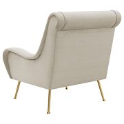 Upholstered saddle arms accent chair stone and gold by Coaster additional picture 6