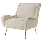 Upholstered saddle arms accent chair stone and gold by Coaster additional picture 8