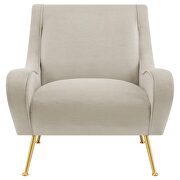 Upholstered saddle arms accent chair stone and gold by Coaster additional picture 9
