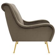Upholstered saddle arms accent chair truffle and gold by Coaster additional picture 4