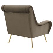 Upholstered saddle arms accent chair truffle and gold by Coaster additional picture 5