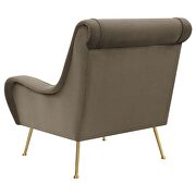 Upholstered saddle arms accent chair truffle and gold by Coaster additional picture 6