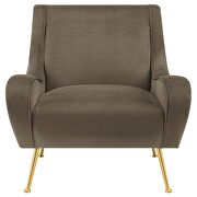 Upholstered saddle arms accent chair truffle and gold by Coaster additional picture 9