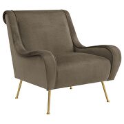 Upholstered saddle arms accent chair truffle and gold by Coaster additional picture 10