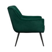Mid-century design accent chair in dark teal velvet by Coaster additional picture 3