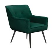Mid-century design accent chair in dark teal velvet by Coaster additional picture 6