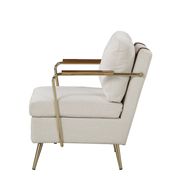 Sleek modern chair in beige woven fabric by Coaster additional picture 4