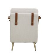 Sleek modern chair in beige woven fabric by Coaster additional picture 5