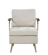 Sleek modern chair in beige woven fabric by Coaster additional picture 9