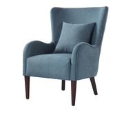 Accent chair in teal / blue fabric additional photo 5 of 4