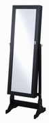 Transitional black jewelry cheval mirror additional photo 2 of 2