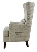 Traditional cream accent wingback chair additional photo 5 of 7