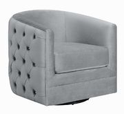 Modern grey swivel accent chair by Coaster additional picture 7