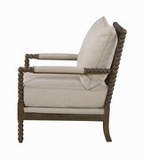 Traditional oatmeal and natural accent chair by Coaster additional picture 2