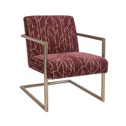 Rose brass accents glam style accent chair by Coaster additional picture 4