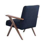 Accent chair in dark blue fabric by Coaster additional picture 2