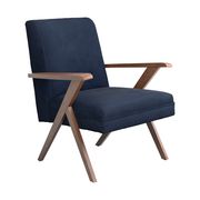 Accent chair in dark blue fabric by Coaster additional picture 8