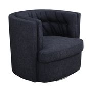Swivel chair in dark blue linen fabric by Coaster additional picture 7