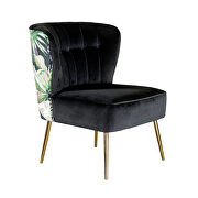Soft black velvet accent chair by Coaster additional picture 6
