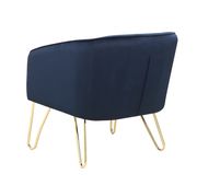 Tender blue velvet accent chair with gold metal legs by Coaster additional picture 3