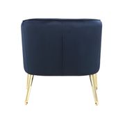 Tender blue velvet accent chair with gold metal legs by Coaster additional picture 4