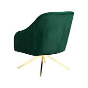 Gold chair contemporary accent chair in green velvet by Coaster additional picture 2