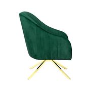 Gold chair contemporary accent chair in green velvet by Coaster additional picture 3