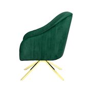 Gold chair contemporary accent chair in green velvet by Coaster additional picture 4