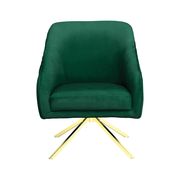 Gold chair contemporary accent chair in green velvet by Coaster additional picture 6
