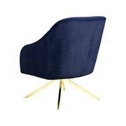 Gold legs accent chair in navy blue velvet by Coaster additional picture 2